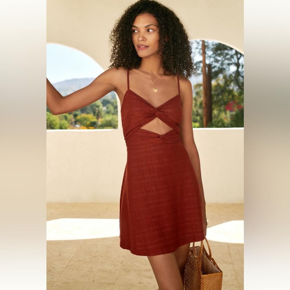 NEW Anthopologie Strappy Mini Cutout Dress XS